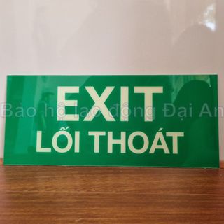 Bảng dạ quang chỉ dẫn thoát hiểm exit dán tường