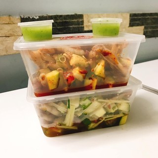 250 hộp 1000ml hình chữ nhật đựng thực phẩm chịu nhiệt