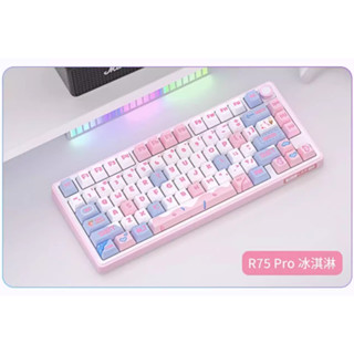 Bàn Phím Cơ Không Dây RK R75 Pro Bản Mạch Xuôi - Plate FR4 - 3 Mode (Led RGB/ Full Foam/ Gasket Mount)