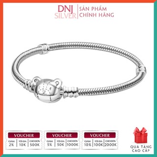 Vòng tay bạc 925 cao cấp - Mẫu Vòng chốt Gấu, có thể mix thêm hạt charm vào vòng theo ý thích