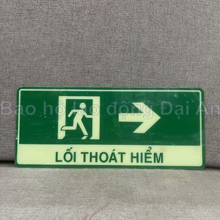 Bảng chỉ dẫn thoát hiểm exit dạ quang 15 x 35cm (có sẵn keo sau)
