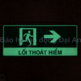 Bảng chỉ dẫn thoát hiểm exit dạ quang 15 x 35cm (có sẵn keo sau)