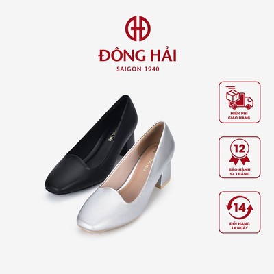 Giày Cao Gót Đông Hải Gót Viền Kim Loại Mạ Vàng - G81R4
