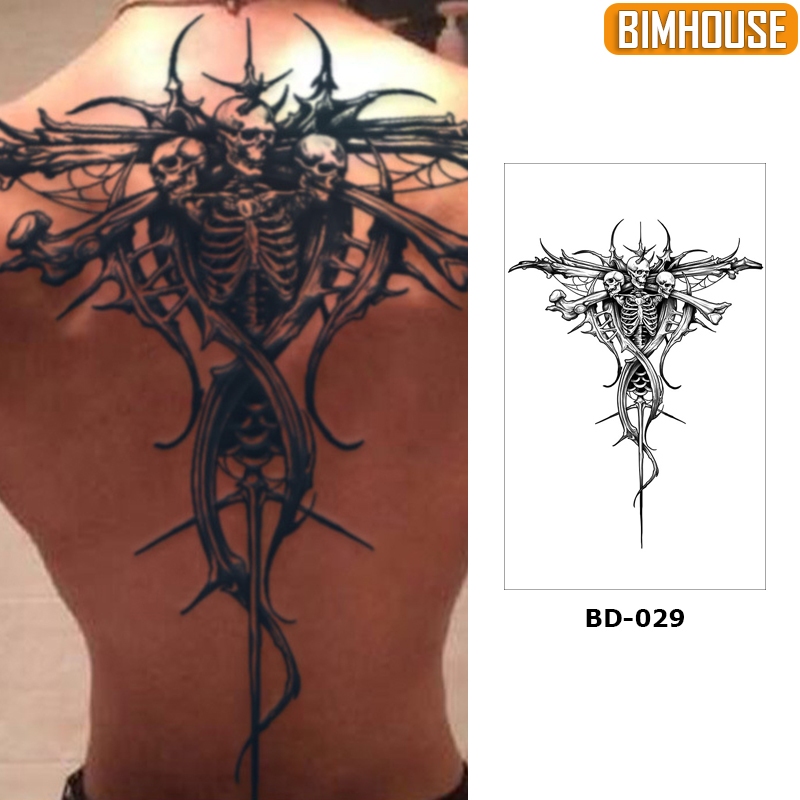 Hình xăm 15 ngày full lưng BIMHOUSE, hình xăm tạm thời khổ lớn chống nước thời trang 24h lên hình BD