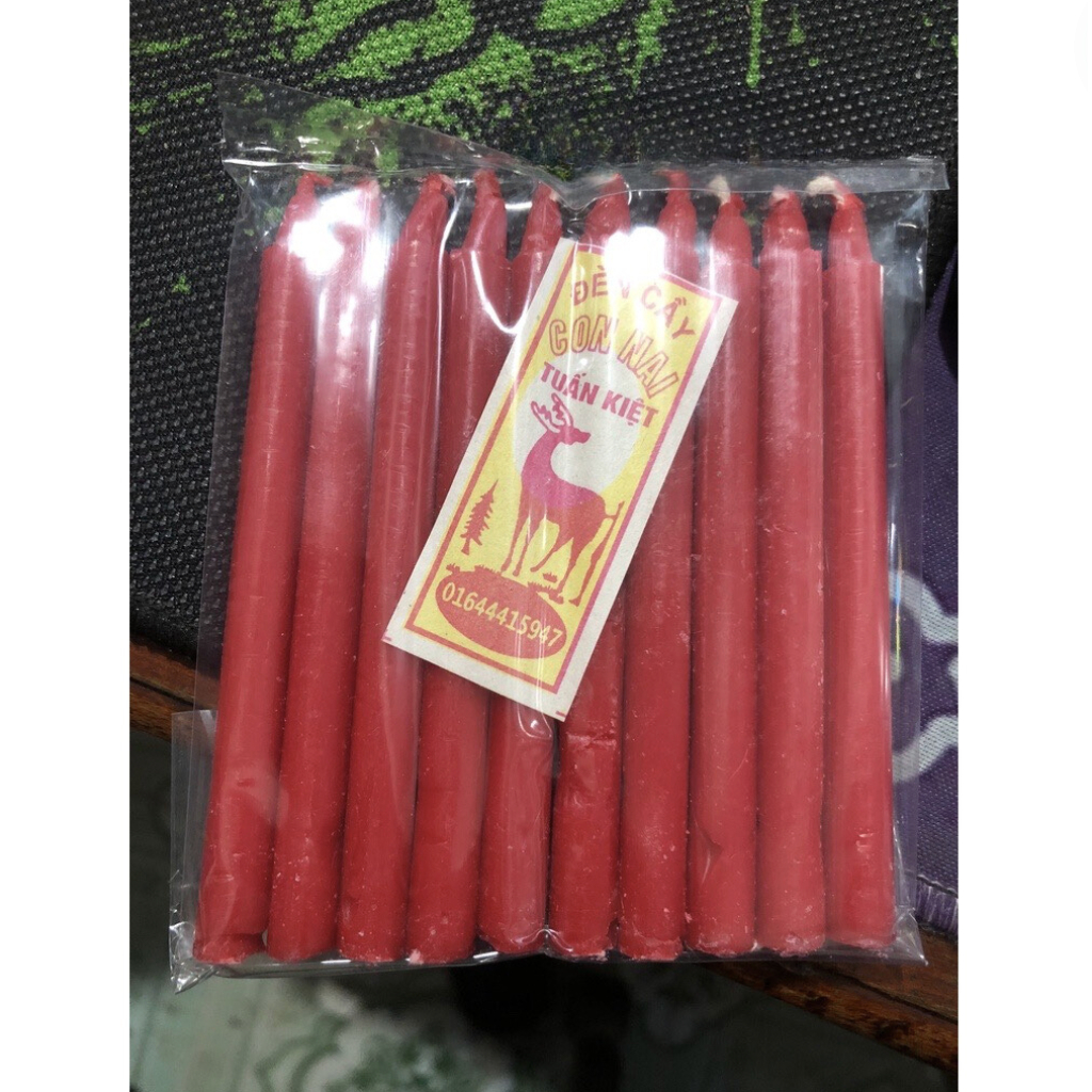 SET 5 Vỉ Nến Thắp Hương Đỏ Bé 9cm