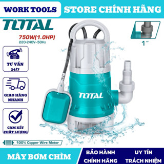  < HỎA TỐC 24H > TOTAL Máy Bơm Chìm Nước Thải 750W  1HP TWP87506 - WWPFW03 