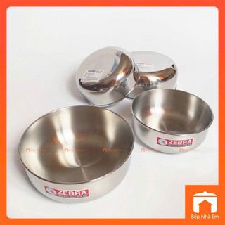 Tô inox 304, chén inox 304 1 lớp zebra 12cm và 14cm cao cấp - hàng nhâp khẩu thái lan
