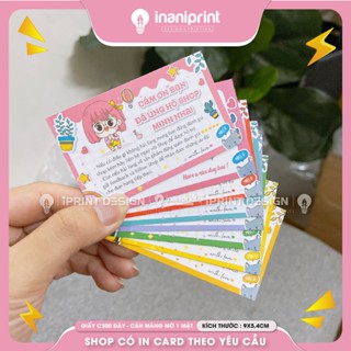 Card Cảm Ơn Giá Rẻ Nhiều Màu Dễ Thương, Thiệp Cảm Ơn - 1 MẶT