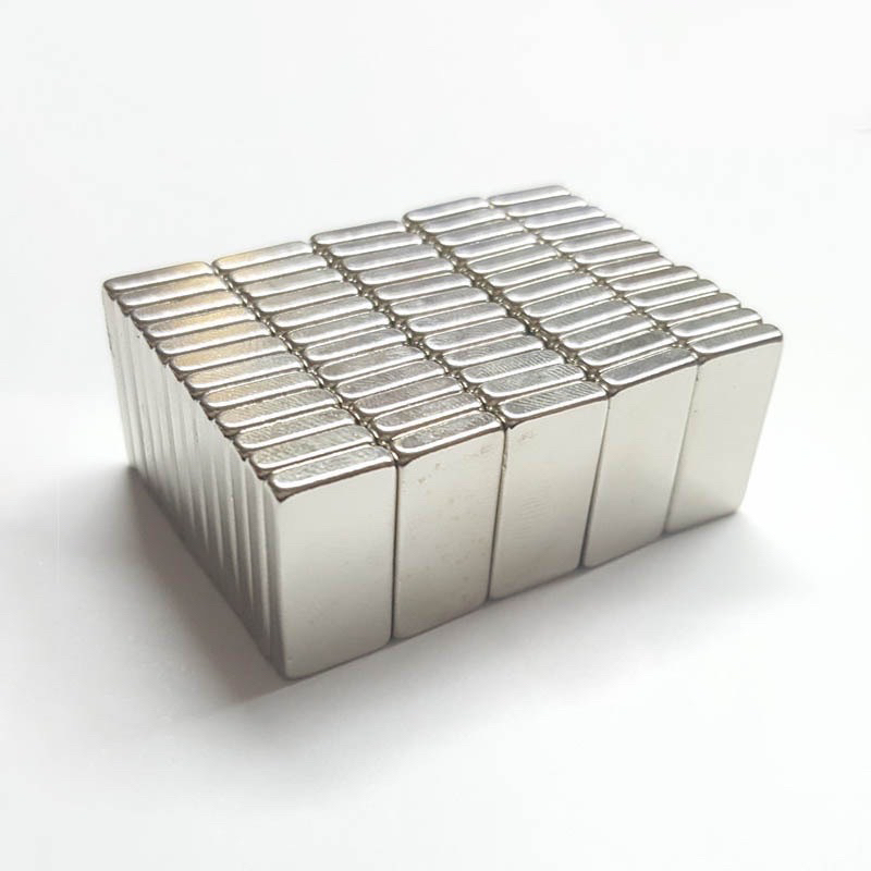 Nam châm viên đất hiếm hình chữ nhật đường kính 20x5x5mm, 20x10x1mm, 20x10x2mm, 20x10x3mm, 20x10x5mm, 20x3,8x2,5mm
