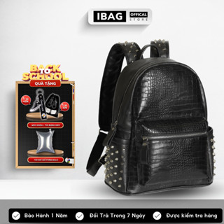 Balo Da Đi Học IBAG Balô Da Thời Trang Nam Nữ Cặp Da Pu Cao Cấp Ba Lô Da Cặp Đi Học Ulzzang Balo Đựng Laptop 14 Inh