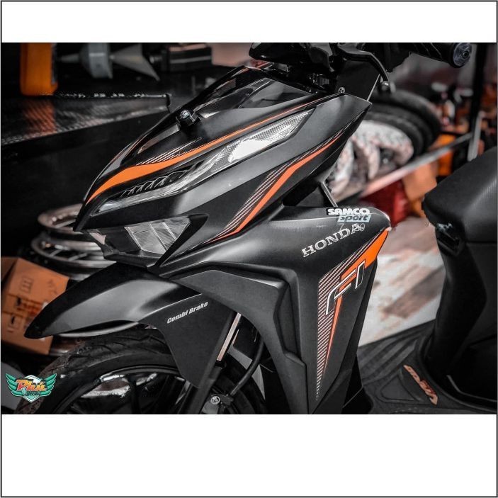 Tem Rời Vario đen nhám Cam 2020 (V)