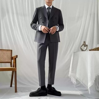 Blazer,Áo Vest Nam KAI Store Áo Vest,Blazer Nam 6 Nút Có 4 Màu Chính Đen,Xanh Than,Xám Chì,Nâu Vàng