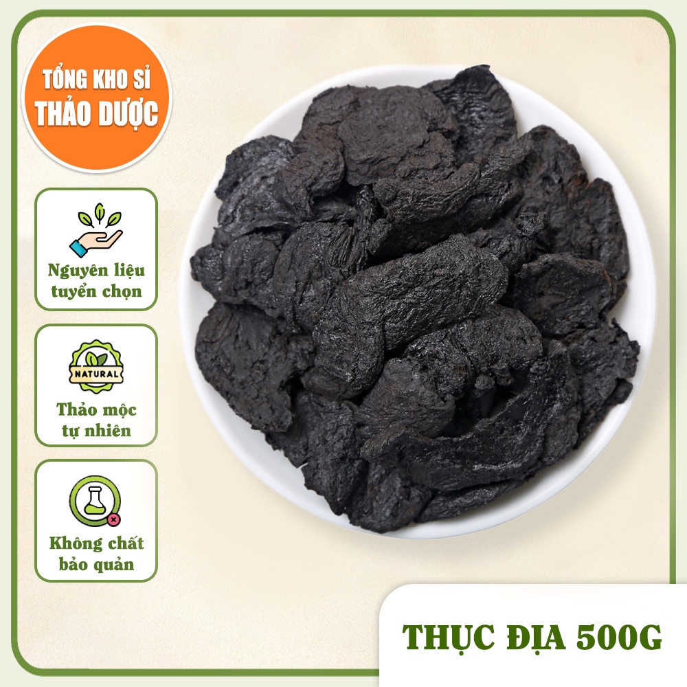Thục địa khô 500g, thục địa Ông Tiên củ to, thơm dẻo, nguyên liệu nấu nước sâm bí đao, sâm bông cúc