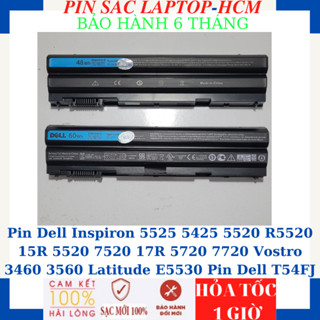 Pin laptop Dell Inspiron 5525 5425 5520 R5520 15R 5520 7520 17R 5720 7720 Vostro 3460 3560 Latitude E5530 Pin Dell T54FJ