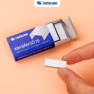 Kim bấm số 10 Thiên Long Flexoffice FO-STS02 làm từ thép cao cấp, bóng sáng không rỉ, có độ cứng cao