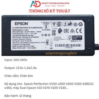 Adapter nguồn cho máy Scan Epson V33 V330 V370