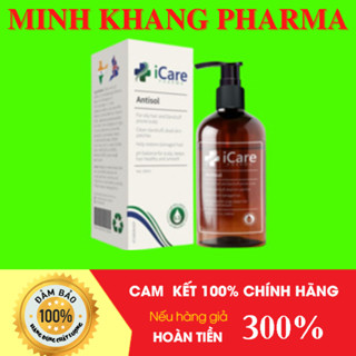 Bộ Sản Phẩm iCare Pharma Dermato, Ezema 50, Dầu Gội Sạch Gàu Antisol | Hỗ Trợ Trị Gàu Ngứa, Nấm Da Đầu Lâu Nă