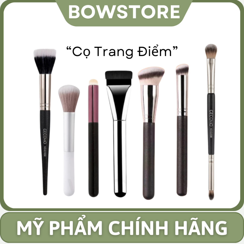 Cọ Má Hồng Gecomo Cọ Trang Điểm, Cọ Đánh Mắt, Cọ Tạo Khối, Cọ Che Khuyết Điểm, Cọ Tán Nền BOWSTORE