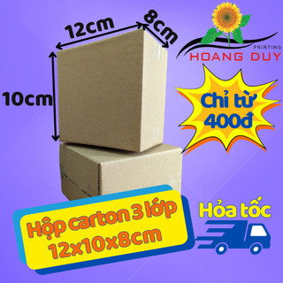Combo 100 hộp carton đóng hàng 12x10x8