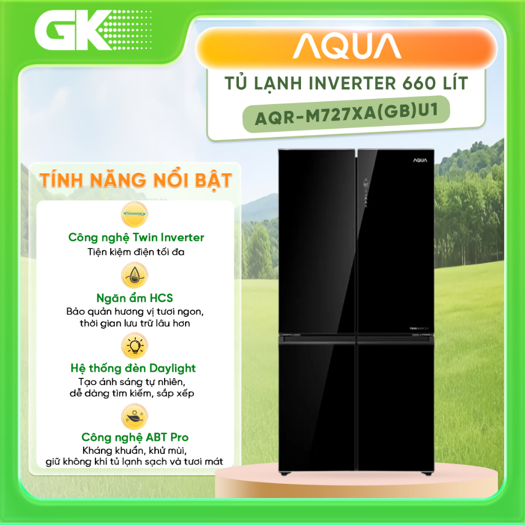 AQR-M727XA(GB)U1 - Tủ Lạnh Aqua Inverter 660 Lít AQR-M727XA(GB)U1