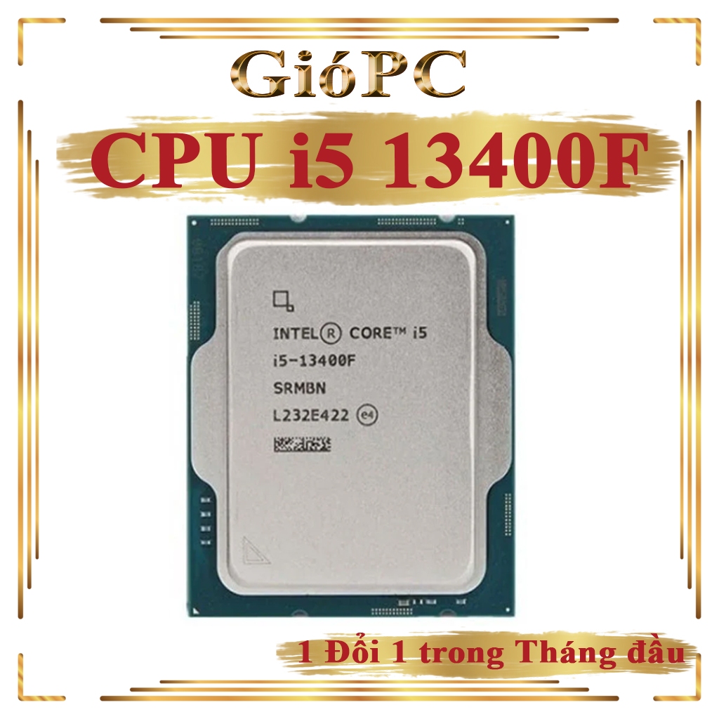 CPU Intel Core I5-13400F TRAY (Up To 4.60GHz, 10 Nhân 16 Luồng, 20MB Cache, LGA 1700)