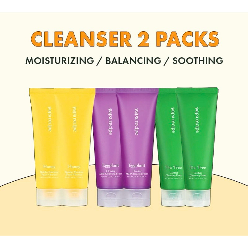 Sữa Rửa Mặt papa recipe (120ml * 2)