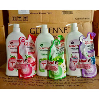 SỮA TẮM GERVENNE SÁNG DA HƯƠNG NƯỚC HOA 900G ( TẶNG TÚI 450G)