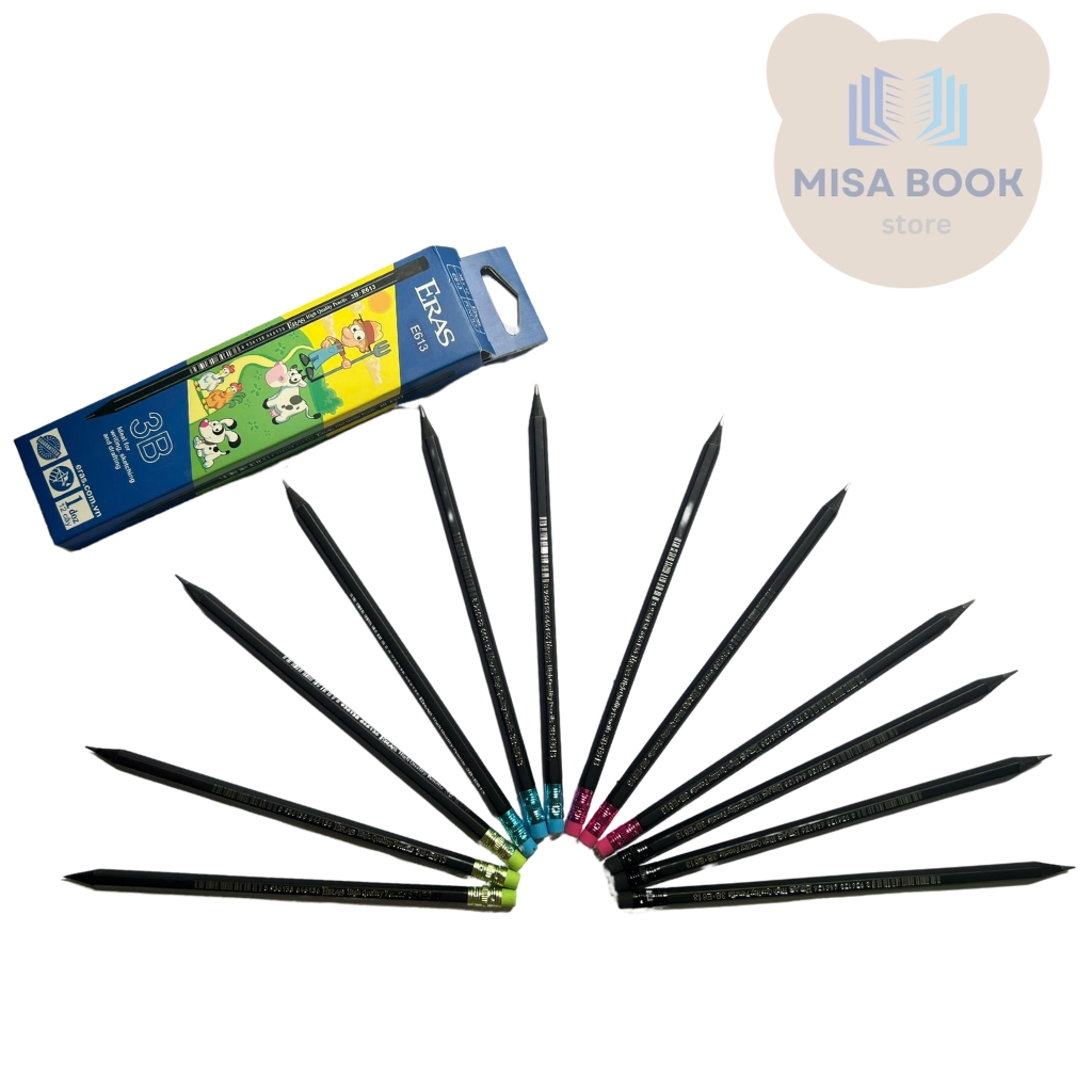 Bút chì gỗ 3B ERAS E613 đầu chì vót sẵn