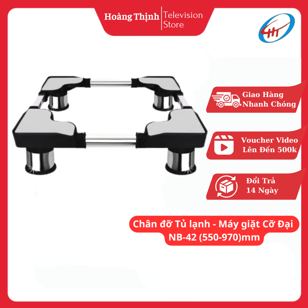 Chân đỡ Tủ lạnh - Máy giặt Cỡ Đại NB-42 (550-970)mm