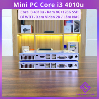Máy tính Mini PC vỏ bạc Core i3 4010u Ram 8G SSD 128G có WIFI