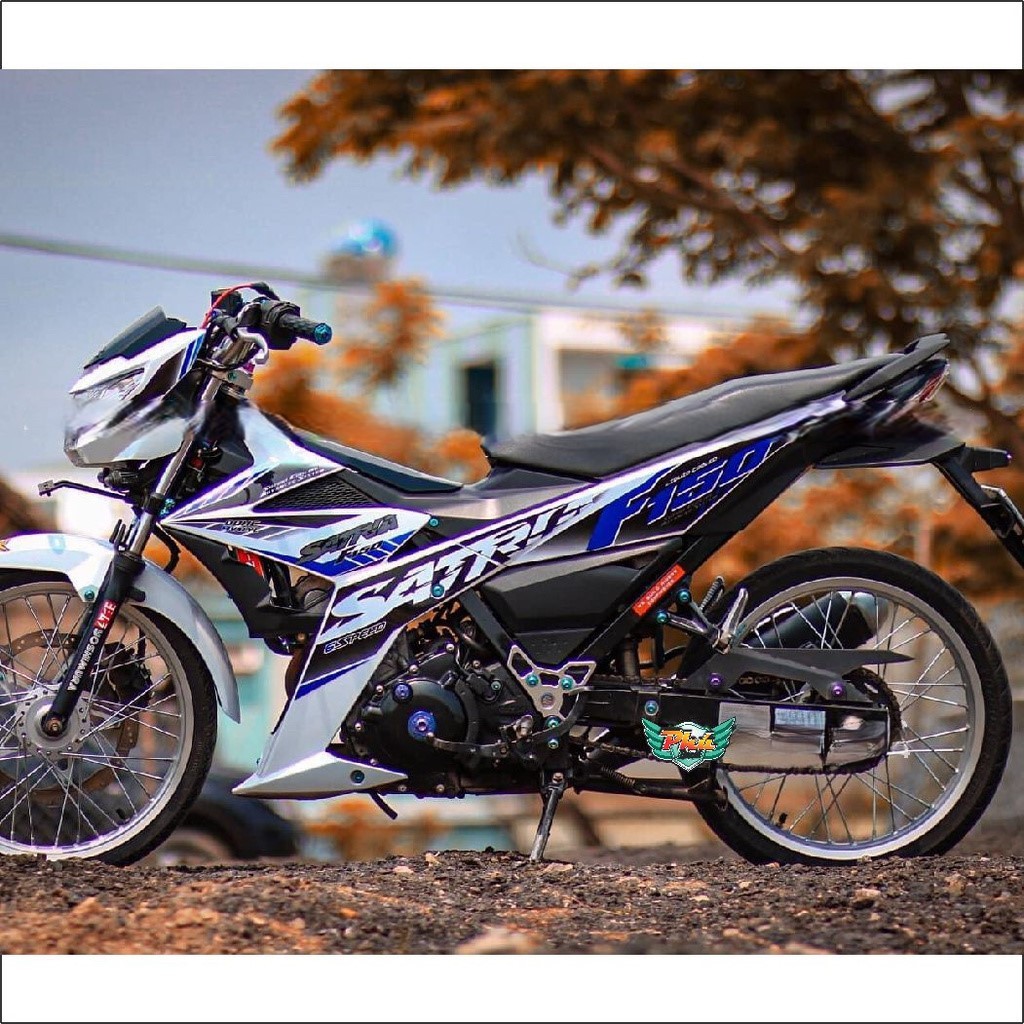Tem Rời Satria Trắng xanh Racing (F)