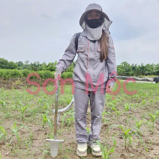 Xẻng bón phân TỰ LẤP INOX-(Loại 1 tay cầm) - GIEO HẠT (2 TRONG 1), lượng phân ĐIỀU CHỈNH tùy ý