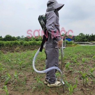 Xẻng bón phân TỰ LẤP INOX-(Loại 1 tay cầm) - GIEO HẠT (2 TRONG 1), lượng phân ĐIỀU CHỈNH tùy ý