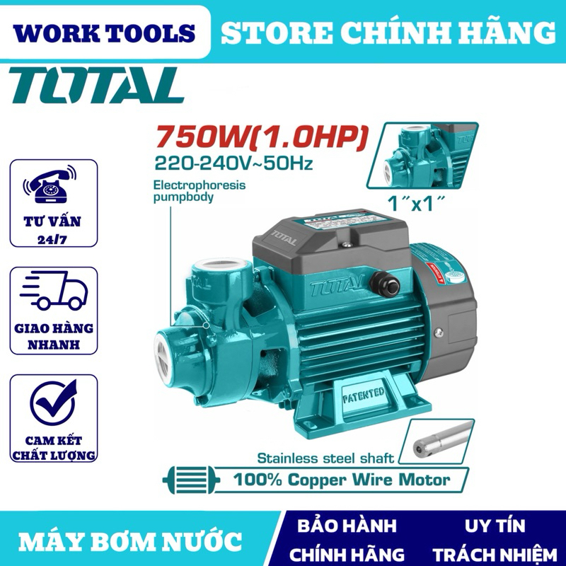 TOTAL Máy Bơm Nước 750W 1HP TWP17506