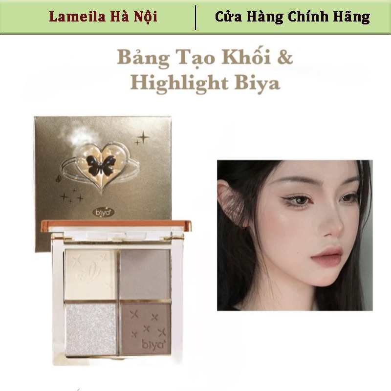 Bảng Phấn Bắt Sáng Tạo Khối Biya Trang Điểm Mặt Lên Màu Chống Nước Lâu Trôi