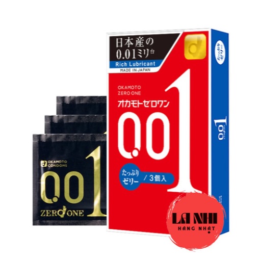 [CHÍNH HÃNG 100%] Bao Cao su Okamoto 0.01 PU Siêu mỏng