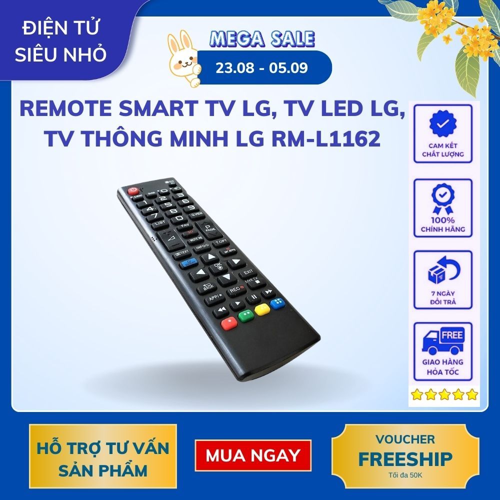Remote Điều Khiển Dùng Cho Smart TV LG, TV LED LG, TV Thông Minh LG RM-L1162
