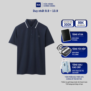 HLA - Áo POLO nam ngắn tay phối viền mềm nhẹ thân thiện với da Skin-friendly soft and comfortable Polo Shirt