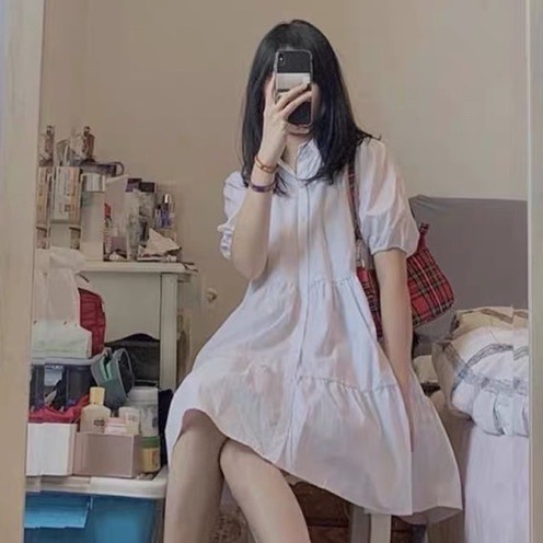 Đầm sơ mi cổ đức siêu đẹp 1103