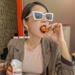 Kính râm Mắt vuông trắng ulzzang