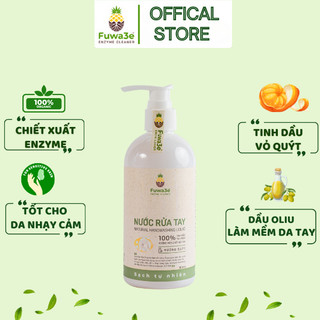 Nước Rửa Tay Hữu Cơ Fuwa3E  Mùi Tinh Dầu Quýt - Chuất Xuất Enzyme - Diệt Khuẩn Bảo Vệ Da Tay Chai 300ml