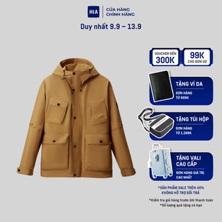 HLA - Áo khoác nam phối mũ thời trang cao cấp Oriental Space drawstring hooded Jacket