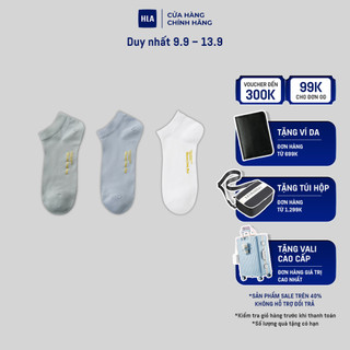 HLA - Bộ 3 đôi vớ nam co giãn hút ẩm kháng khuẩn Elegant color moisture-absorbing anti-bacteria socks