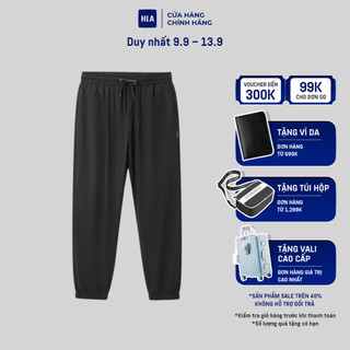 HLA - Quần Jogger Nam Lưng Thun đàn hồi Elastic breathable drawstring cool black jogger pants