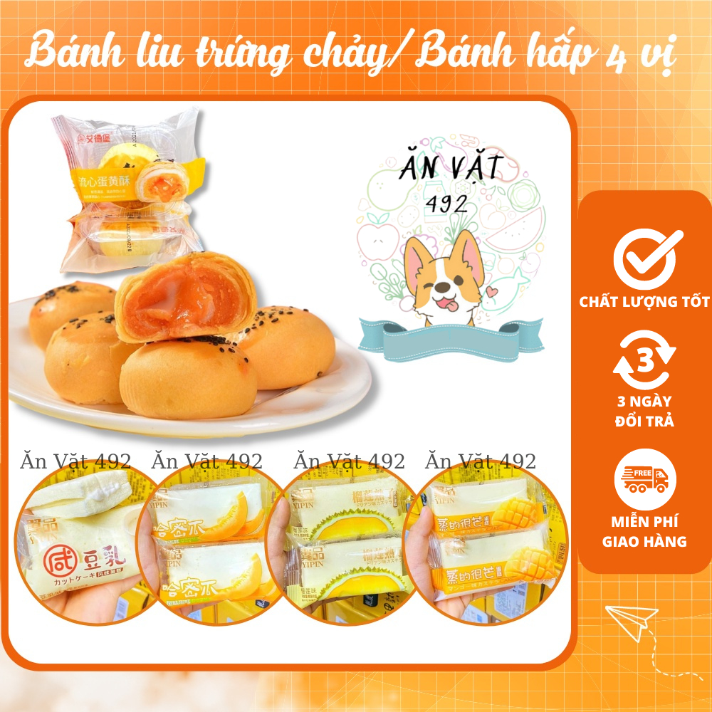 Bánh Liu Trứng Chảy, Bánh Hấp 4 Vị - Ăn Vặt 492