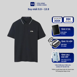 HLA - Áo POLO nam ngắn tay logo chữ công nghệ mới Ice Technology Cotton Short-sleeve POLO Shirt