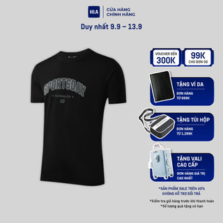 HLA - Áo thun nam ngắn tay họa tiết chữ Sportsday Series Letter Printing Icy Cotton Short Sleeve T-Shirt Men