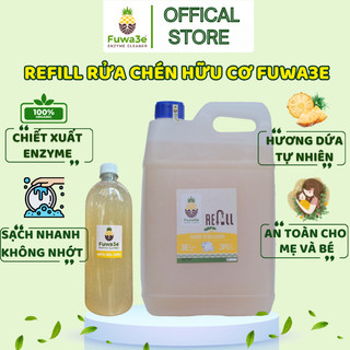 Fuwa3e- Refill Nước Rửa Bát Hữu Cơ 1L - Thành Phần Tự Nhiên- An Toàn Cho Da Nhạy Cảm