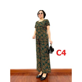 Bộ Đồ Tay cộc quần dài vải cát Lụa hàn châu