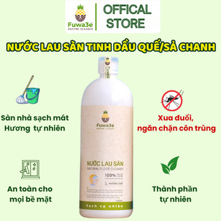 Nước Lau Sàn Fuwa3e - Enzyme Sinh Học- Hương Tinh Dầu Quế/Sả Chanh - Xua Đuổi Côn Trùng Kiến Muỗi Chai 1L